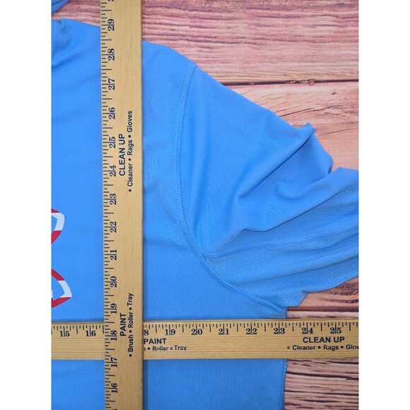 Under Armour Iso-Chill Loose Fit Hoodie Large Blue Patriotic Print - Picture 11 of 12